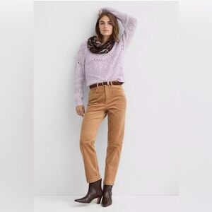 NWOT LOFT Bestseller Perfect Camel Straight Corduroy Pants Size 24/00